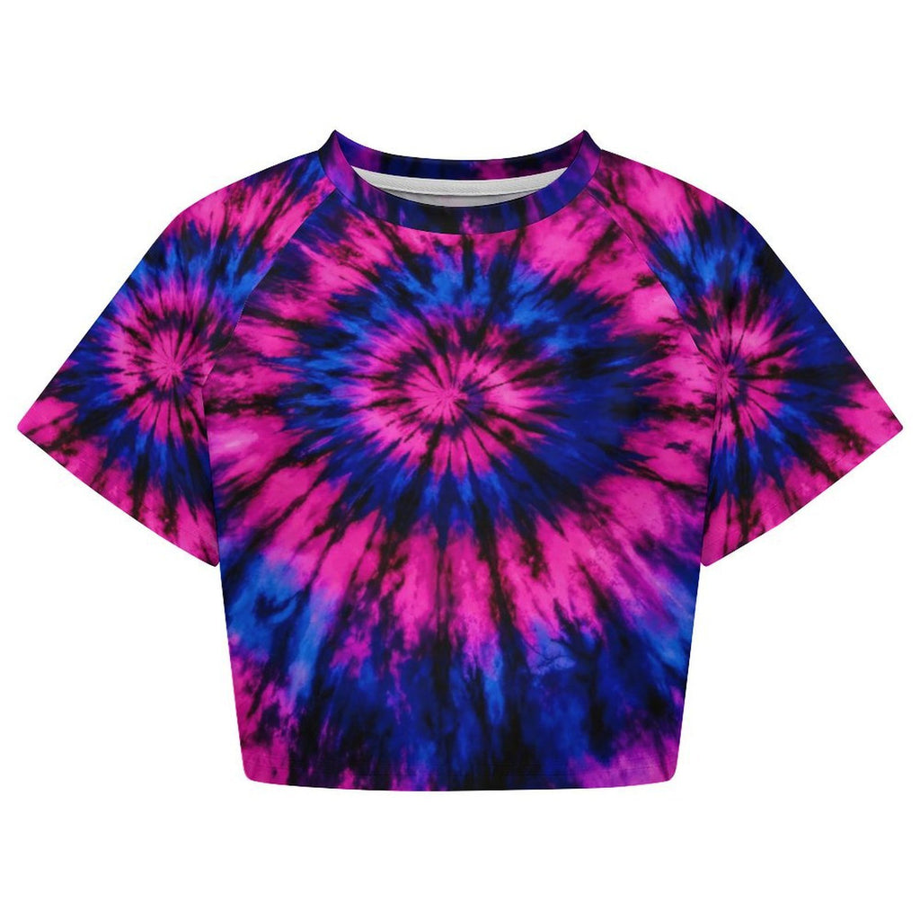 Custom Women's Short Sleeve Crew Neck Cropped Tee Crop T Shirt