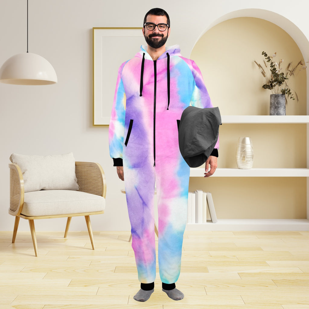 Color Splash Zipped One Piece Pajamas