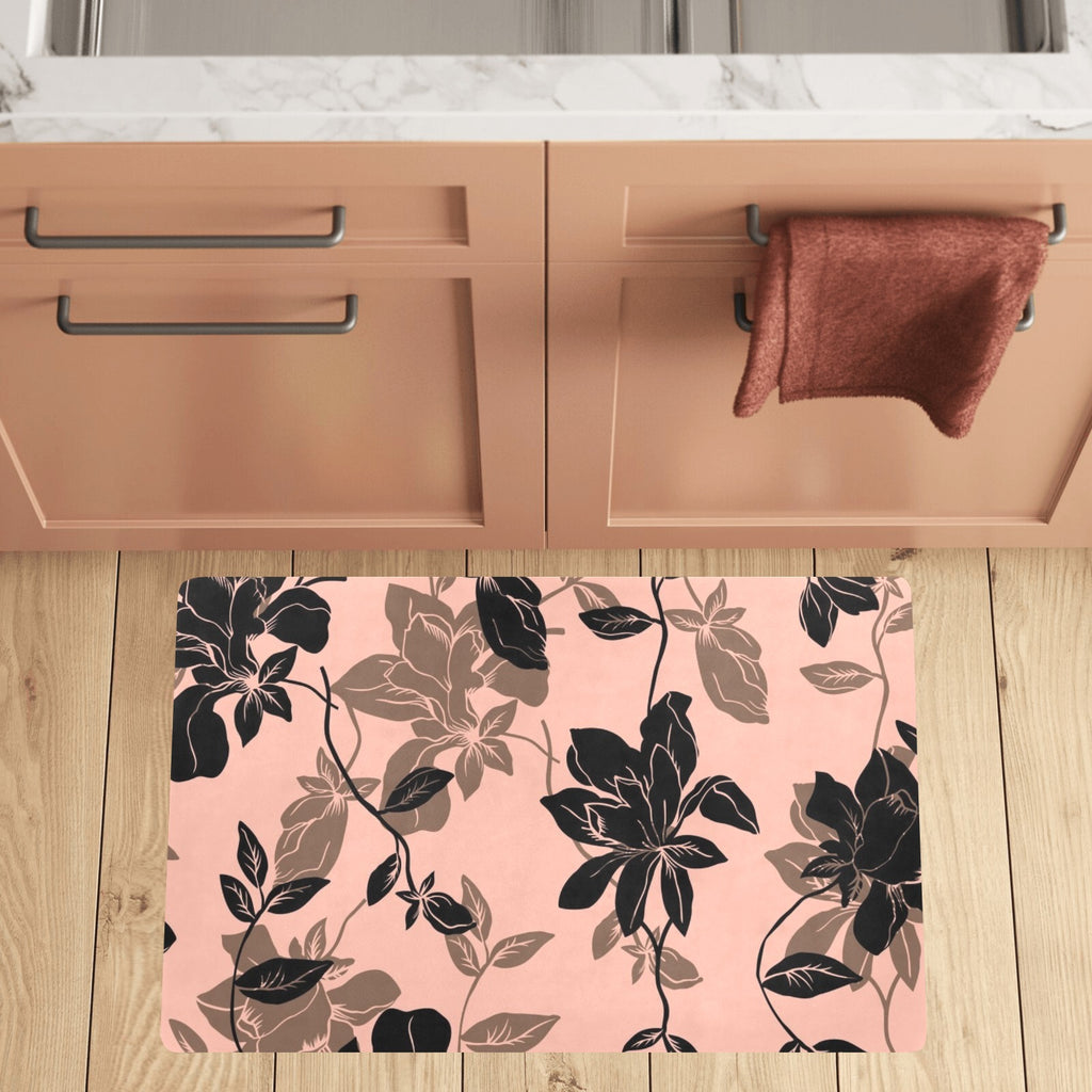 Blushing Black Kitchen Mat