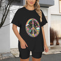 Peace Bloom Oversize Tee Matching Set