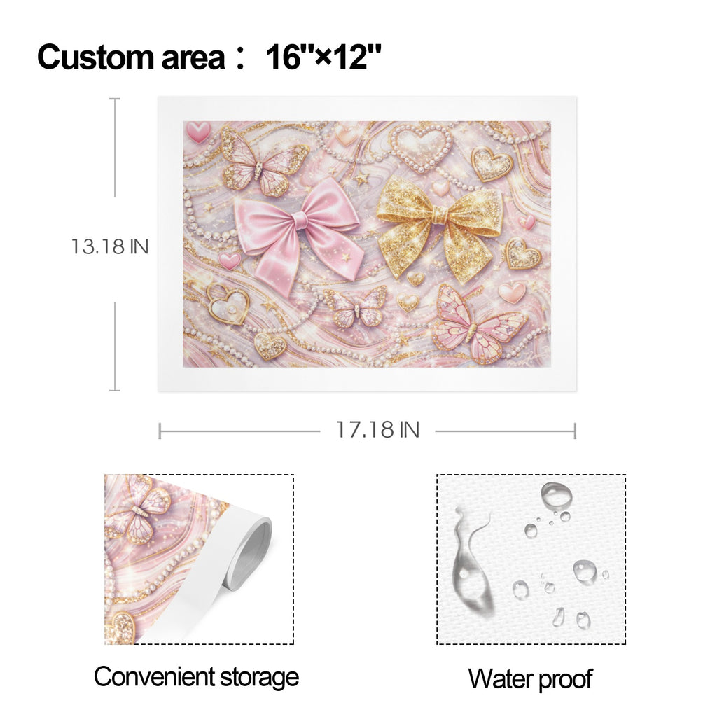 16"X12" Glitter Bow Wall Art