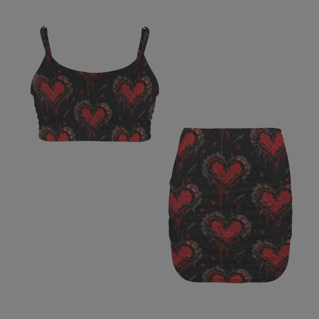 Dark Romance Cami  And Skirt Set