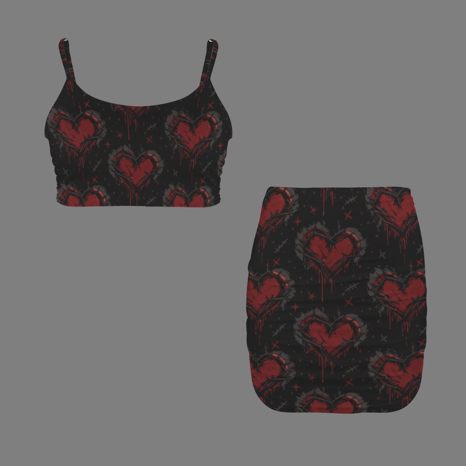 Dark Romance Cami  And Skirt Set