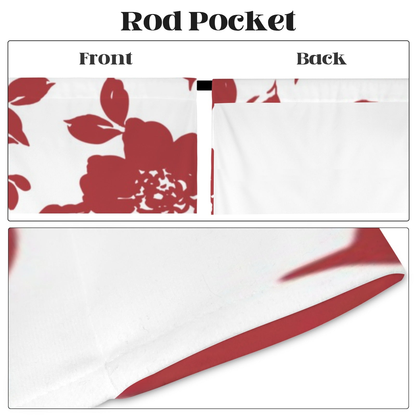 Scarlett Petal Window Curtains 52"x63"
