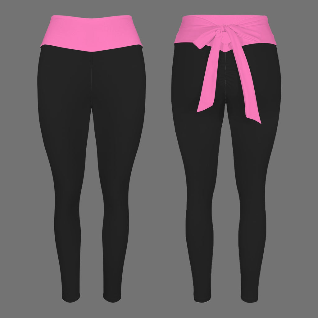 Blushing Pink Bow Leggings