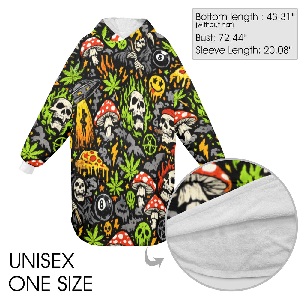 Skull Static Blanket Hoodie